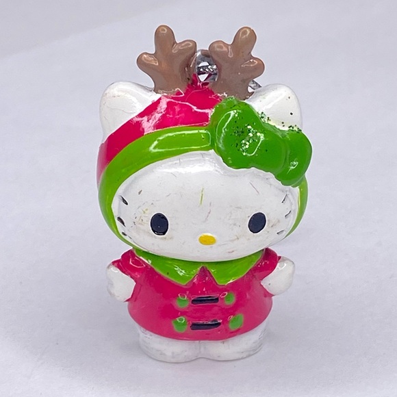 Sanrio Hello Kitty 2012 Rudolph Reindeer Christmas Holiday Ornament Trinket - Picture 1 of 3